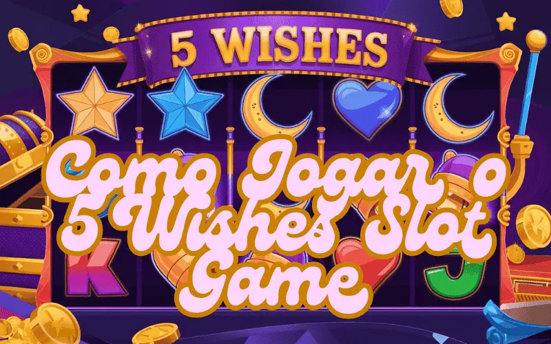 on image text 'Como Jogar o 5 Wishes Slot Game'