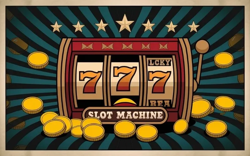 on image text 'LUCKY 7 SLOT MACHINE'