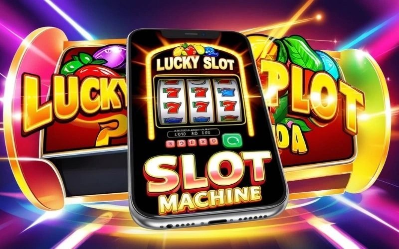 on image text 'LUCKY SLOT MACHINE'