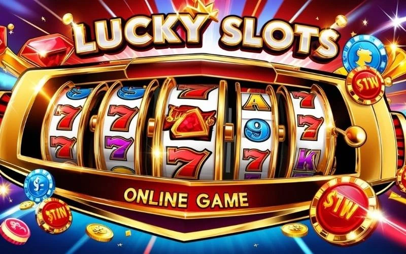 on image text 'LUCKY SLOTS'