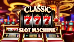 on image text 'CLASSIC 777 SLOT MACHINE'