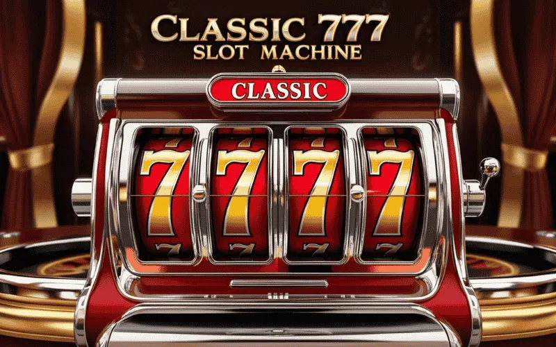 on image text 'CLASSIC 777 SLOT MACHINE'